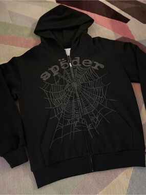 SP5DER OG Web V2 Phantom Zip-up Hoodie